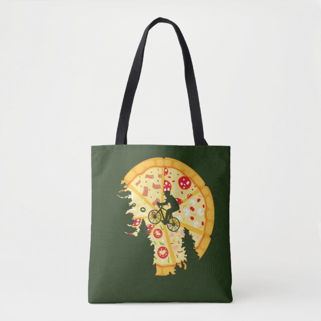 Bolsa Tote Me leve até a lua de pizza (Frente)