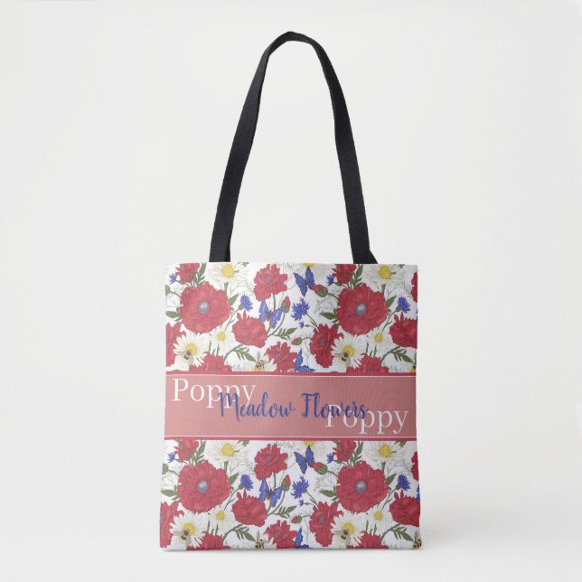 Bolsa Tote Meadow Flowers Poppy (Frente)
