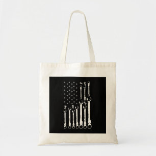 Bolsa Tote Mecânico do carro de bandeira Patriótica Americano