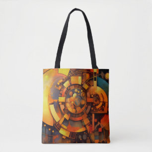 Bolsa Tote Mecanismo Solar Steampunk Abstrato