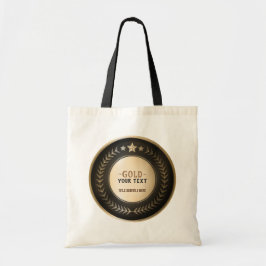Bolsa Tote MEDALHA DIY IMPRESSÃO PERSONALIZADA Ouro #1 Campeã