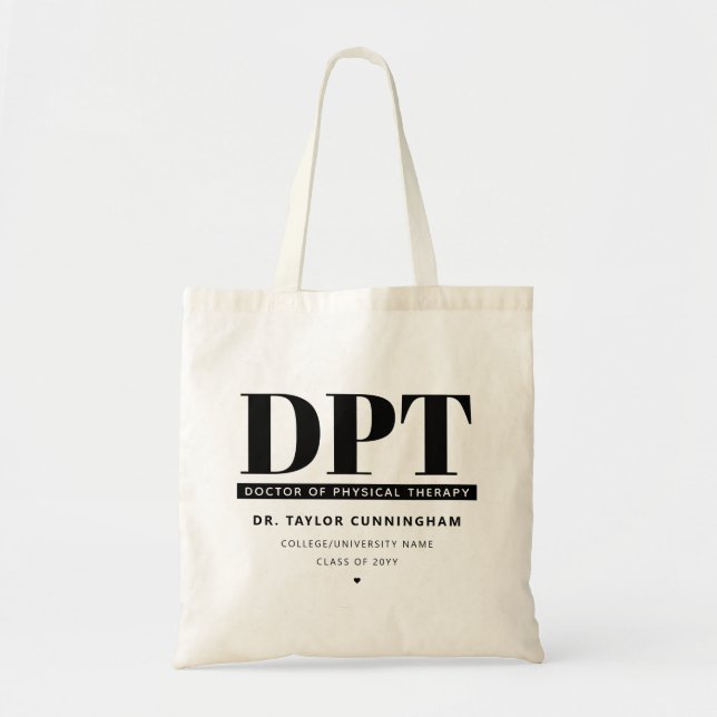 Bolsa Tote Médico Moderno de DPT de Graduação de Terapia Físi (Frente)