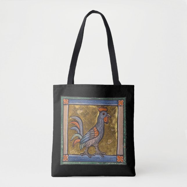 Bolsa Tote Medieval Bestiary Rooster c. 1270 (Frente)