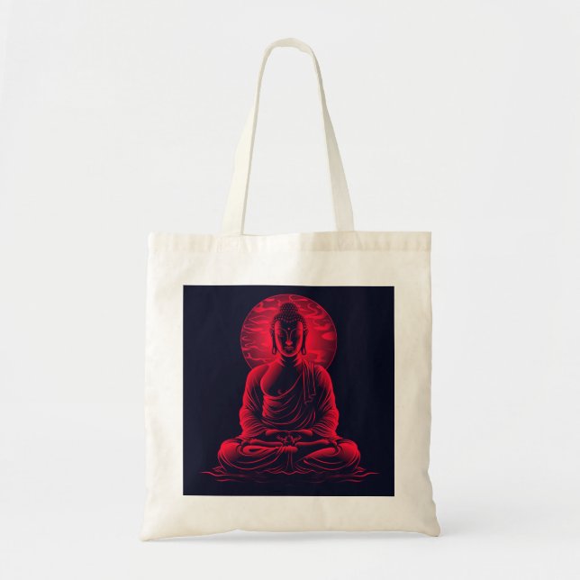 Bolsa Tote Meditação de Arte Digital Buda (Frente)