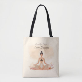 Bolsa Tote Meditação de Mãe e Filho Arte Serenidade