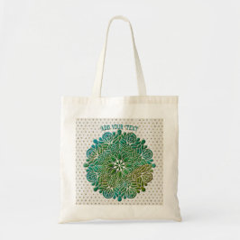 Bolsa Tote Meditação de Mandala 3D Historial colorido