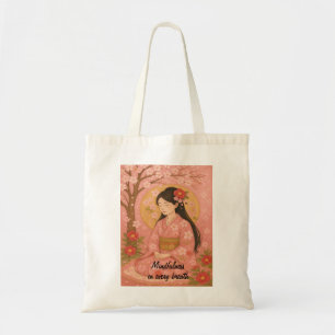 Bolsa Tote Meditação de Zen Personalizada Mindagação de Arte