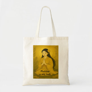 Bolsa Tote Meditação de Zen Personalizada Mindagação de Arte