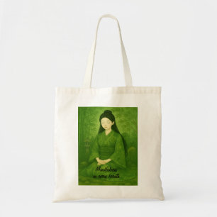 Bolsa Tote Meditação de Zen Personalizada Mindagação de Arte