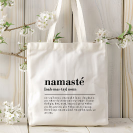 Bolsa Tote Meditação Mínima Moderna Yoga Definição de Namaste
