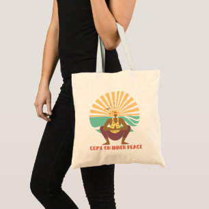 Bolsa Tote Meditação Sunset Divertida Yoga Tote Bag Moderna