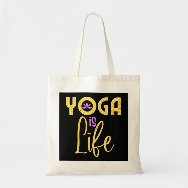 Bolsa Tote Meditação Yoga é vida (Frente)