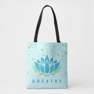 Bolsa Tote Meditação Yoga Lotus Flower Zen   Modelo de text