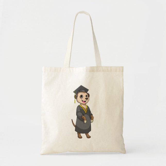 Bolsa Tote Meerkat como estudante de Diploma (Frente)