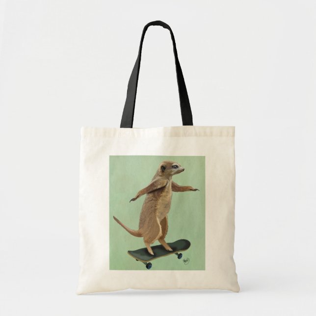 Bolsa Tote Meerkat No Skateboard 3 (Frente)