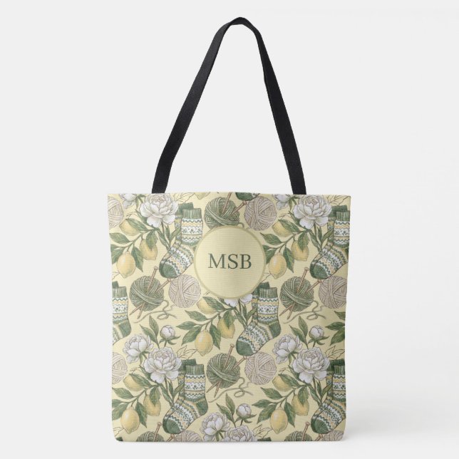 Bolsa Tote Meias de Tricô de Verão (Frente)