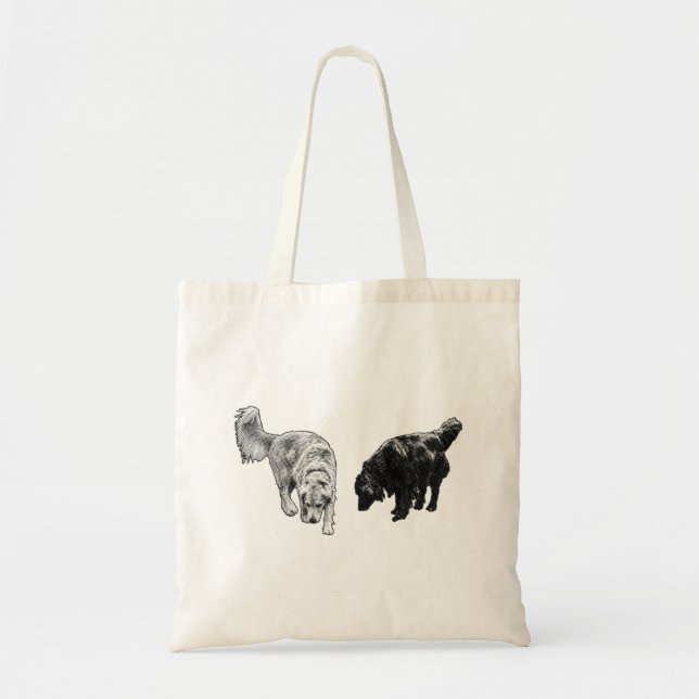 Bolsa Tote Meio Dia do Mercado - Retriever Duo (Frente)