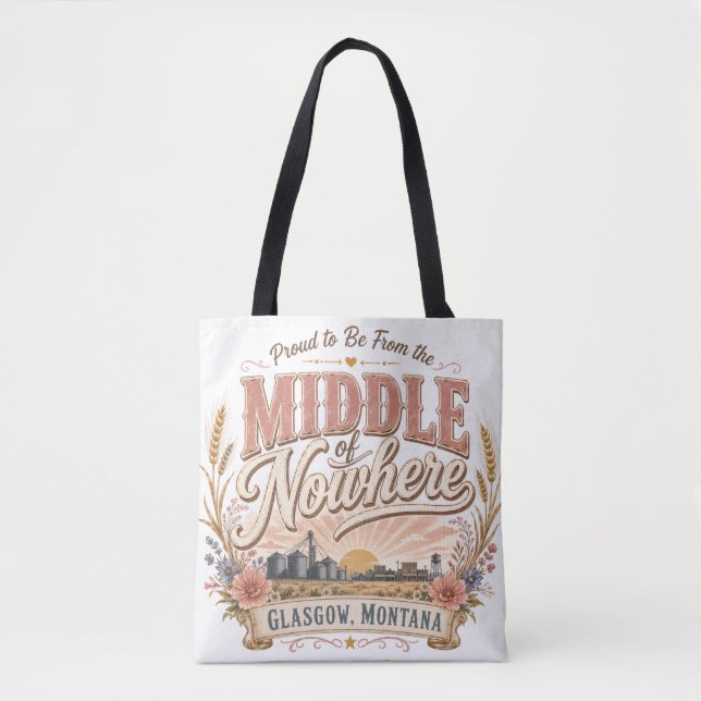 Bolsa Tote Meio do Nada Glasgow Montana Rústico  (Frente)