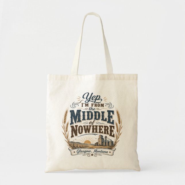 Bolsa Tote Meio do Nada Glasgow Montana Rústico  (Frente)