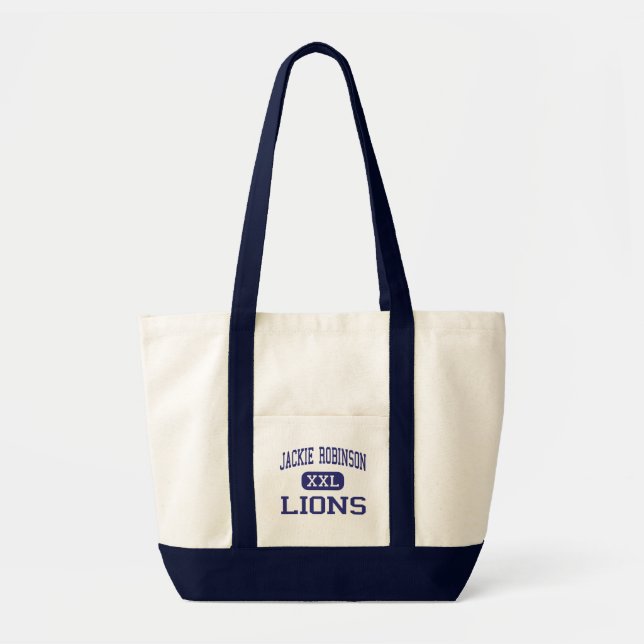 Bolsa Tote Meio Milwaukee dos leões de Jackie Robinson (Frente)