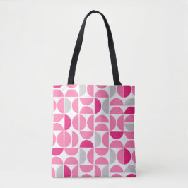 Bolsa Tote Meio século Cor-de-Rosa Azulejos Toalha