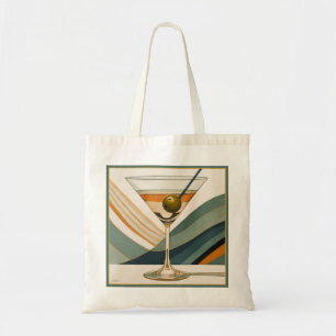 Bolsa Tote Meio século Moderno Martini Hora do Cocktail