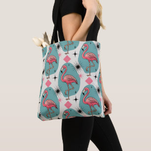 Bolsa Tote Meio século Retro Flamingo Pattern