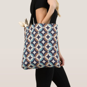 Bolsa Tote Meio século teste padrão moderno de Brown & de