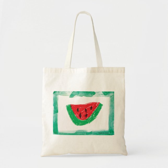 Bolsa Tote Melancia - Crianças Arte para COC (Frente)