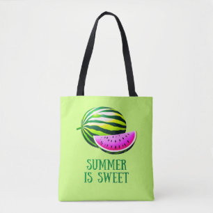 Bolsa Tote Melancia Fresca e Madura com Vibrações de Verão