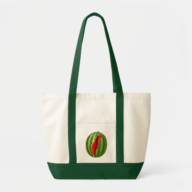 Bolsa Tote Melancia Palestina - Fatia de Mapa (Frente)