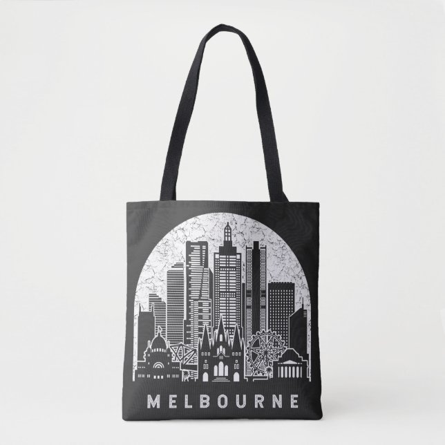 Bolsa Tote Melbourne Austrália Skyline (Frente)