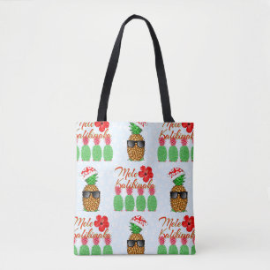 Bolsa Tote Mele Kalikimaka Hawaiian Pineapple Feliz Natal