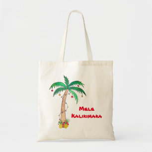 Bolsa Tote Mele Kalikimaka Palm Tree Pineapple Natal