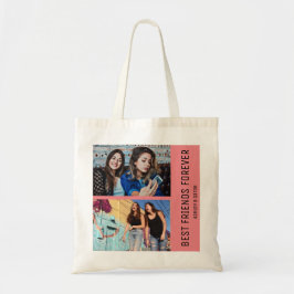Bolsa Tote Melhor Amigos para a Colagem de Fotos Personalizad