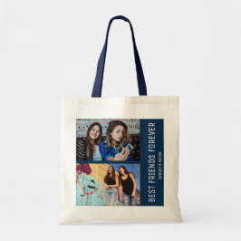 Bolsa Tote Melhor Amigos para a Colagem de Fotos Personalizad