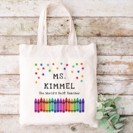 Bolsa Tote Melhor Apreciação de Professores do Mundo em Crayo