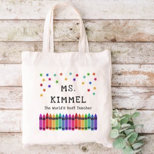 Bolsa Tote Melhor Apreciação de Professores do Mundo em Crayo