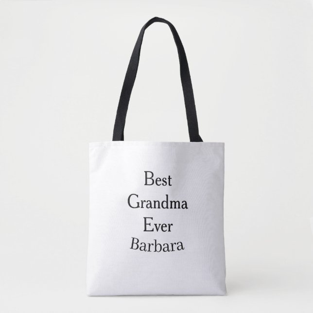 Bolsa Tote Melhor Avó de todos os tempos nome data simples di (Frente)