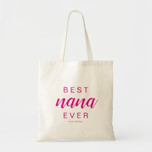 Bolsa Tote Melhor Avó de Todos Presente de Script Rosa Quente
