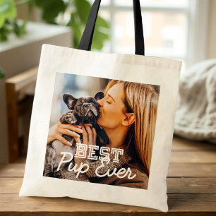 Bolsa Tote Melhor Cachorro de Todos Moderno Legal Stitch Pet 