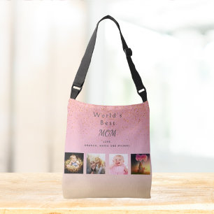 Bolsa Tote Melhor colagem de fotos personalizada da família d
