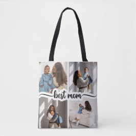 Bolsa Tote Melhor Colagem de Fotos Personalizada da Mãe 4