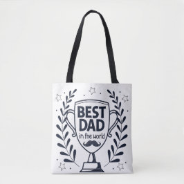 Bolsa Tote Melhor Design de troféu de Pai - Presente para o D