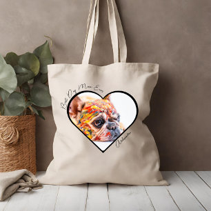 Bolsa Tote Melhor Dia de as mães de Pet de Foto do Coração da