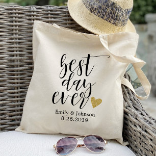 Bolsa Tote melhor dia de sempre, bem-vindo personalizado ao c