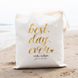 Bolsa Tote Melhor Dia de sempre Presente de boas-vindas para