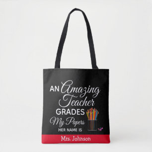 Bolsa Tote Melhor doação de professor, professor personaliz