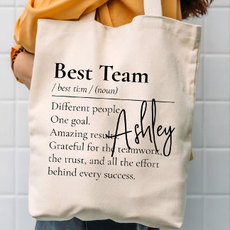 Bolsa Tote Melhor Equipe Definição Dicionário Chefe Nome Cole