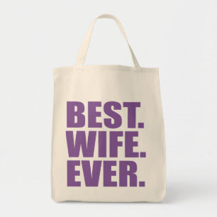Bolsa Tote Melhor. Esposa. Nunca. (roxo)